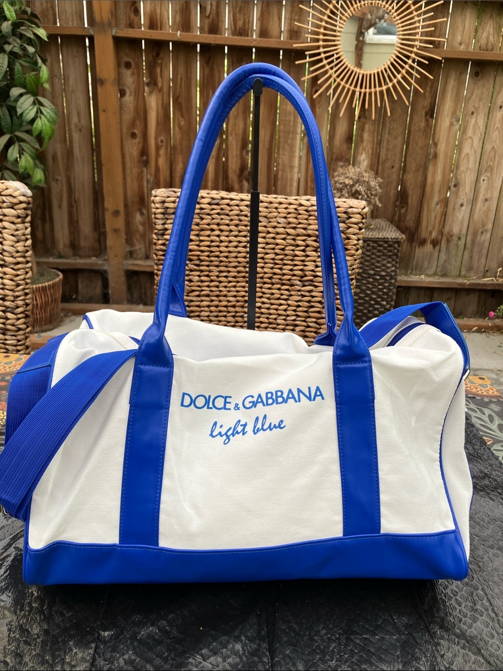 Dolce & Gabanna light blue Duffle Travel Bag
